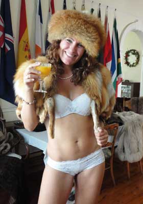 Red Fox Cape and Fox Fur Hat
