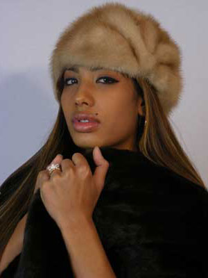 Sexy mink fur hat